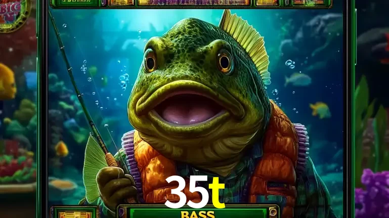 Personagem de peixe pescador do popular jogo de slot com tema de pescaria, uma das emocionantes opções de caça-níqueis para jogar e ganhar no cassino 35t.